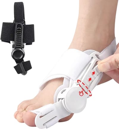 1PC Hallux Valgus Teen Corrector – Unisex Bunion Brace, Draaibare Teen Separator, Verstelbare Teen Straightener, Voetcorrector tegen Hallux, Scheen Teen Ontlasten - Zwart