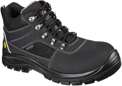 Skechers hoge heren werkschoenen S1 - Zwart - Uitneembare zool - Maat 48.5