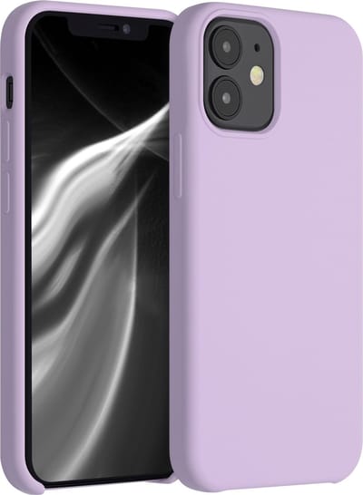 kwmobile telefoonhoesje geschikt voor Apple iPhone 12 mini - Hoesje met siliconen coating - Smartphone case in mauve