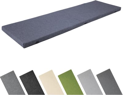 Garronda Bankkussen 120x40 cm – 4 cm dik – Waterafstotend & UV-bestendig – Marineblauw GD-AM-Dino
