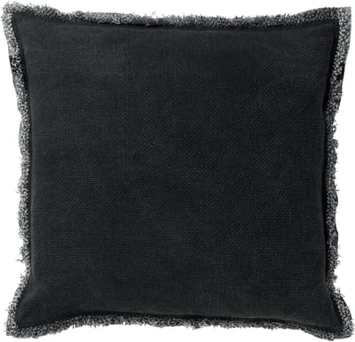 Dutch Decor BURTO - Sierkussen 45x45 cm - gewassen katoen - Raven - zwart - Inclusief binnenkussen - Luxe kussens voor woonkamer & bank