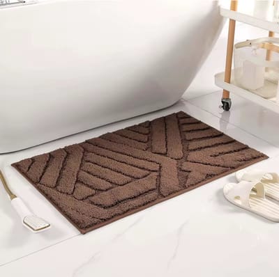 Cliste Badmat - Badkamermat, Badkamer Mat, Antislip, Douchemat, Badmat, Badmatten - voor Douche en Bad - 50x80 cm - Bruin
