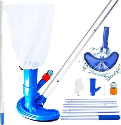 Handheld Zwembadstofzuiger met 150 cm Steel - Snoerloze Onderwaterreiniger voor Zwembad, Spa en Vijver - Geen Batterij of Elektriciteit Nodig - Geschikt voor Intex en Opzetzwembad