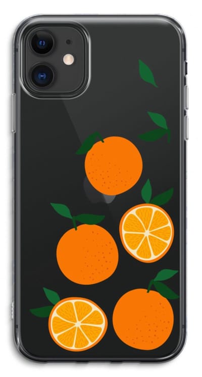 Case Company® - Hoesje geschikt voor iPhone 11 hoesje - Will you be my clementine - Soft Cover Telefoonhoesje - Bescherming aan alle Kanten en Schermrand