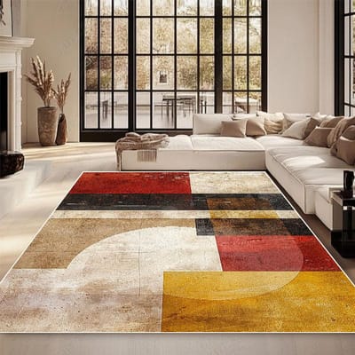 Moderne Decoratie Woonkamer Tapijt Mode Geometrisch Design Grote Kleden Slaapkamer Antislip Kleed Hal Sofa Zijde Pluche Vloermatten 160*200cm