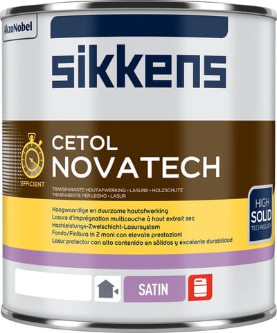 Sikkens Cetol Novatech Tc - Lakverf - Transparant - Buiten - Terpentine basis - Zijdeglans