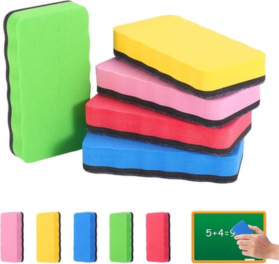 longziming - Set Van 5 Magnetische Whiteboard Sponsen - Whiteboard Wisser - Wasbaar En Herbruikbaar - Voor Droog Wissen Van Tekst En Tekeningen - Voor Kantoor En School