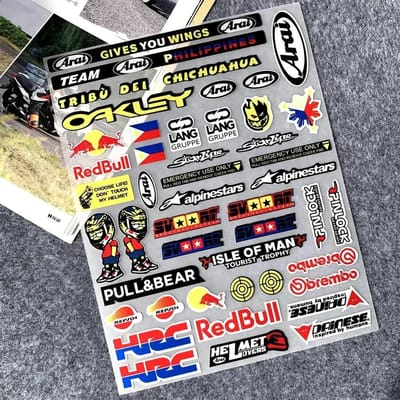 Motorfiets Zijstrip Sticker Auto Vinyl Decal Alle Motorfiets Sticker Reflecterende Stickers Autodecoratie voor AVG Rossi