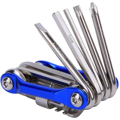 Kit d'outils de réparation de vélo multifonctions 11 en 1 avec coupe-chaîne T25, équipement de cyclisme pour la montagne gray