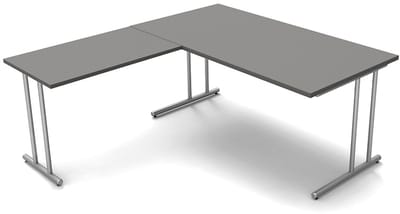 Hoekbureau Profi grijs 160cm