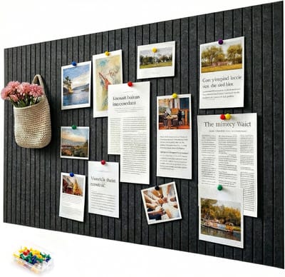 prikbord, groot, zelfklevend, 120 x 90 cm, decoratief prikbord, memobord, opvouwbaar fotobord, memobord, wanddecoratie voor kantoor, keuken, zwart