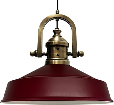 Bamyum Asletl Industriële Bordeaux Hanglamp Van Metaal