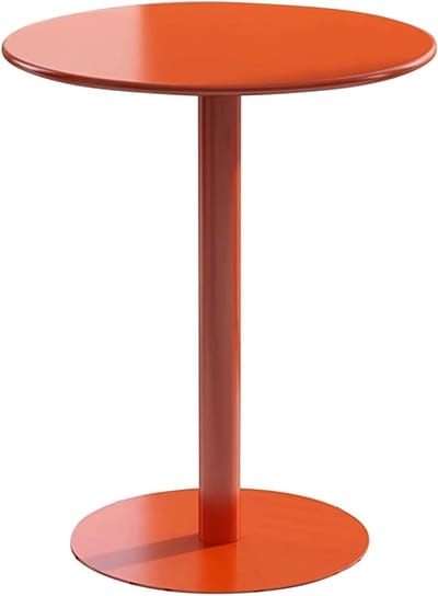 Bistro Tafel - Ronde Tafel - Buiten Zitten - Stabiele Voet - 48x56cm - Oranje