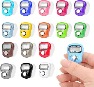 Digitale Vingertellers - Mini Handtellers - Rondes Tellen - Automatische Tellers - 16 Stuks - Meerkleurig