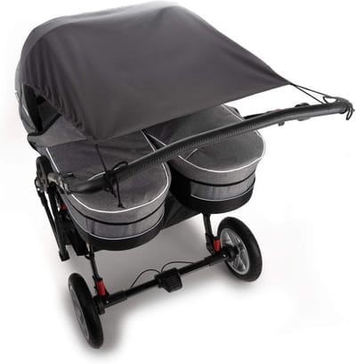 UV Bescherming Zonnescherm voor Kinderwagen Tweeling