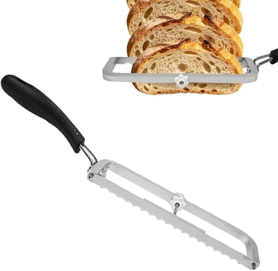 Broodsnijder - Broodmes - Gelijkmatig Brood Snijden - Verstelbare Dikte - 43.8 cm - Gekarteld