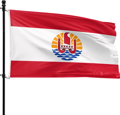 VlagDirect - Frans-Polynesische vlag - Frans-Polynesië vlag - 90 x 150 cm.