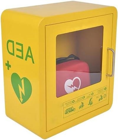 AED Opbergkast - Alarmbox AED - Veilige Opslag - Met Alarmfunctie - 35x33x20 cm - Wit