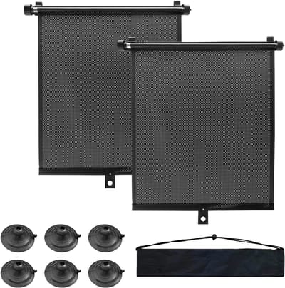 ZMR® Zonnescherm Auto Baby - Zonnescherm Auto - Zonnescherm - Zwart - 60cm x 40cm x 1cm