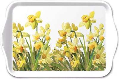 Tray Melamine 13x21cm, Golden Daffodils