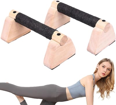 Trainingsapparaten - Duwgrepen Vloer - Fitness Training - Ergonomische Houten Handgrepen - 20 cm - Hout