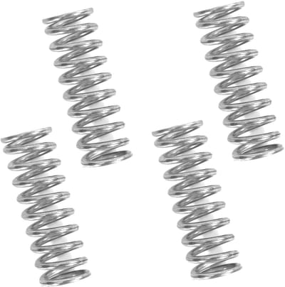 Drukveren Roestvrij Staal - Compressieveren Set - Mechanisch Gebruik - Hoge Elasticiteit - 4 Stuks 45 mm - Zilverkleurig