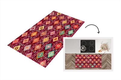Keukenloper - Loper keuken - Patroon - Native American - Amerika - 120x60 cm - Keukenloper vinyl