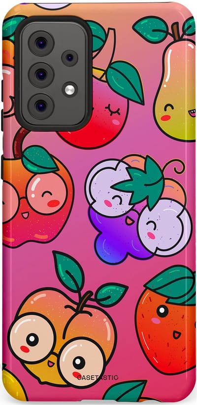 Casetastic Hoesje Geschikt voor Samsung A52 (4G/5G/s) - Stijlvolle Beschermende Duo-layer Case - Fruitige Grapjes