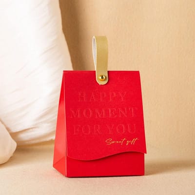 1 pièce Boîte Cadeau Créative à Main Cuir Premium à Main Bonbon Chocolat Boîte Cadeau Mariage, Boîte d'Emballage, Décoration de Mariage, Mariage, Boîte Cadeau rouge