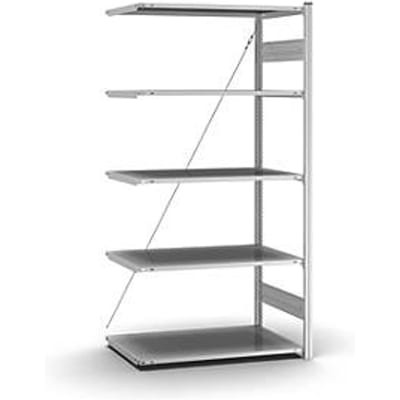 Insteekstelling Orion Plus - aanbouwsectie- L 1000 x D 600 x H 2000 mm - 5 legborden - draagvermogen per legbord 125 kg - verzinkt