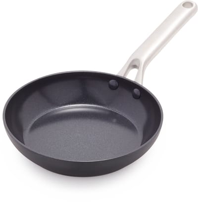 Greenpan Omega keramische inductie koekenpan zonder deksel 20cm - PFAS-vrij - Inductie pan - Inductie koekenpan - Vaatwasserbestendig - Ovenbestendig tot 200°C - Krasbestendig - Stapelbaar - Aluminium - Zwart