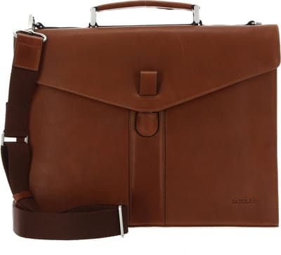 SADDLER Afzonderlijke gevallen Business tas met laptopvak Ljungby Computer Bag Tan Bruine