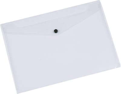 Q-CONNECT documentenmap, A4, transparante PP, drukknopsluiting 12 stuks