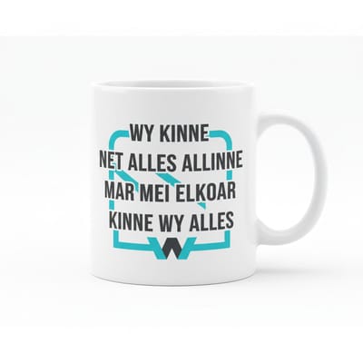 Friese Motiverende Tekst Mok – Samen Kunnen We Alles Quote Koffiemok – 330 ml Keramische Mok
