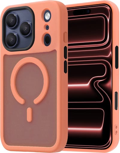 Hoesje - Geschikt voor Apple iPhone 17 Pro - Magsafe Compatible - Sterk & Shockproof - Back Cover - Shock Proof Case - Telefoon Hoes Shockproof - Perzik