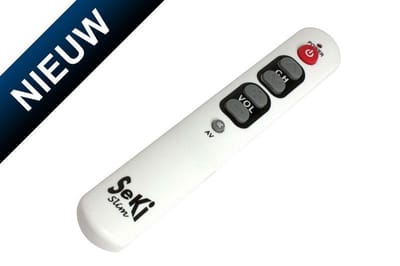 Seki slim Senioren/Slechtzienden leerbare infrarood afstandsbediening - Wit
