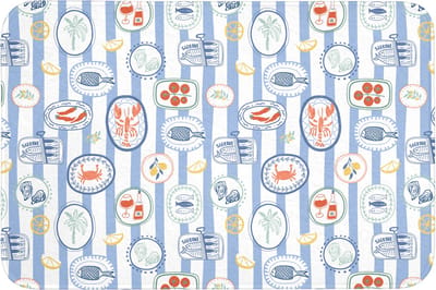 Badmat 90x60 cm - Antislip - Dieren - Zee - Patroon - Badmatten voor badkamer - Badkamermat - Douchemat - Badkamer mat