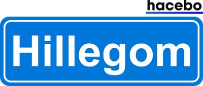 Hacebo - Plaatsnaam Sticker - 29x10 CM - Hillegom sticker - Verkeersborden sticker - grappige cadeaus - Hillegom