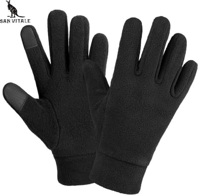 San Vitale® - Handschoenen Winter - Wanten - Handschoenen Heren - Handschoenen Dames - Touchscreen Tip - Zwart