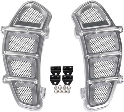 Radiator Grille Cover - Beschermkap Motor - Radiator Beschermen - Robuuste Aluminiumlegering - 1 Paar - Zilver