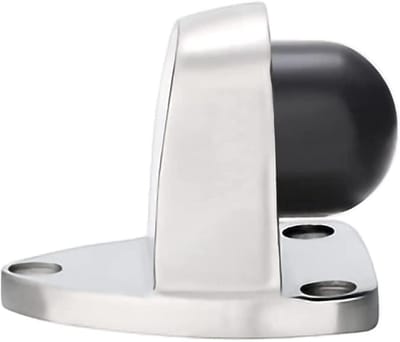 HXR Deur stop roestvrijstalen geborstelde deurstopper vloer mount rubberen buffer anti-botsing deur stop voor thuiskantoorgebruik schroeven om te installeren Deurkettingen (Color : A)