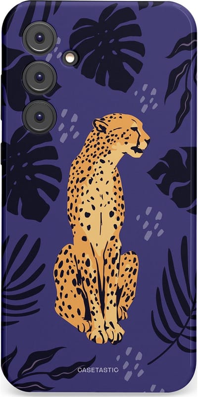 Casetastic Hoesje Geschikt voor Samsung A35 - Stijlvolle Beschermende Duo-layer Case - Cheetah elegantie
