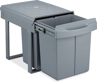 inbouw prullenbak - 3 vakken - 20 l en 2 x 10 l - kunststof - 41,3 x 34 x 51,8 cm