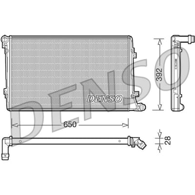 Radiator, motorkoeling DENSO DRM32019