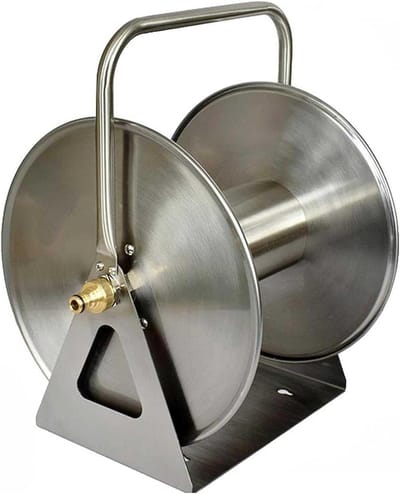 Tuinslanghouder - Slanghaspel - Tuinieren Water Geven - Roestvrij Staal - 30x28x40cm - Zilver