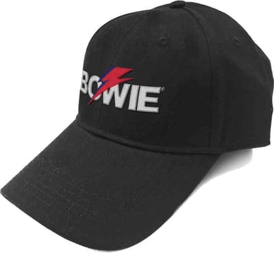 David Bowie - Aladdin Sane Bolt Logo Baseball pet - Zwart