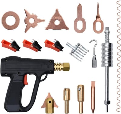 Uitdeukset met Glijhamer - Deuktrekker Set - Carrosserie Reparatie - 67 Delige Professionele Set - 36 cm Groot - Zilver