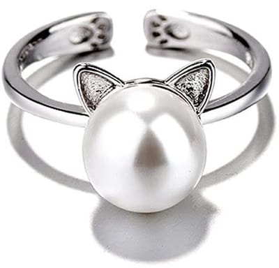 Dailygoods- Parelring Verstelbaar - Gesimuleerde Parel - Knokkelring - Minimalistische Ring Set - Bruiloft Band Ring - Perfect Cadeau voor Tieners
