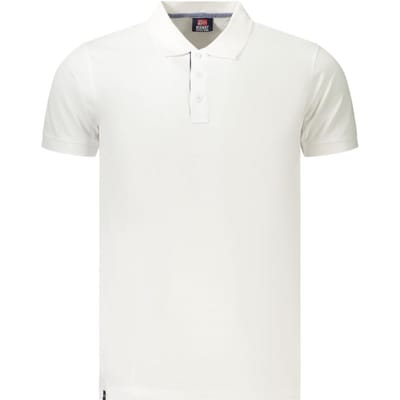Noorwegen 1963 Witte Katoenen Heren Poloshirt