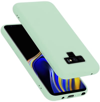 Cadorabo Hoesje geschikt voor Samsung Galaxy NOTE 9 in LIQUID LICHT GROEN - Beschermhoes gemaakt van flexibel TPU silicone Case Cover